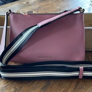 Marc Jacob Pebbled Leather Crossbody Bag With Guitar Strap